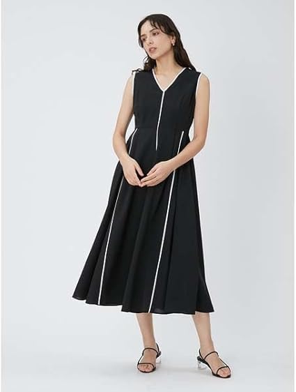 DVF バイカラー白黒 プリントストレッチ タイトワンピース DVF バイカラー白黒 プリントストレッチ タイトワンピース